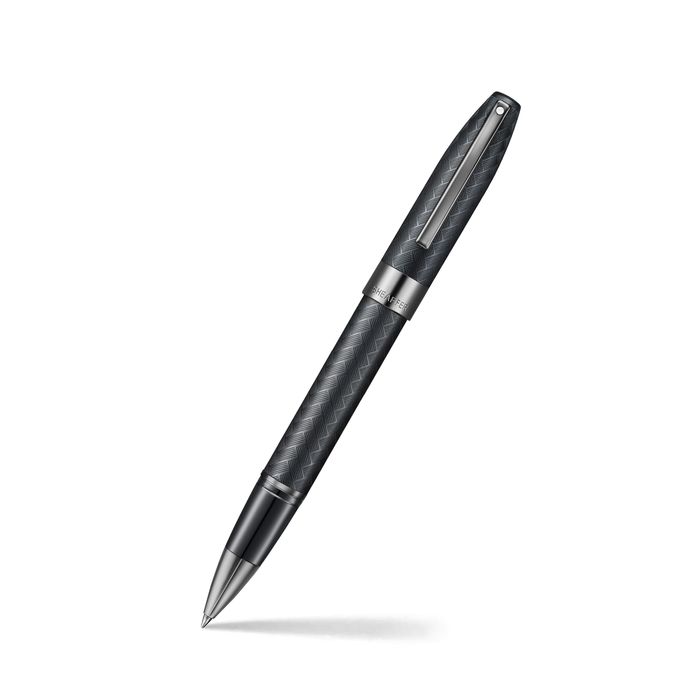 PEN SHEAFFER LEGACY CHEVRON MATTE BLACK WITH IP GUN METAL TRIMS RB