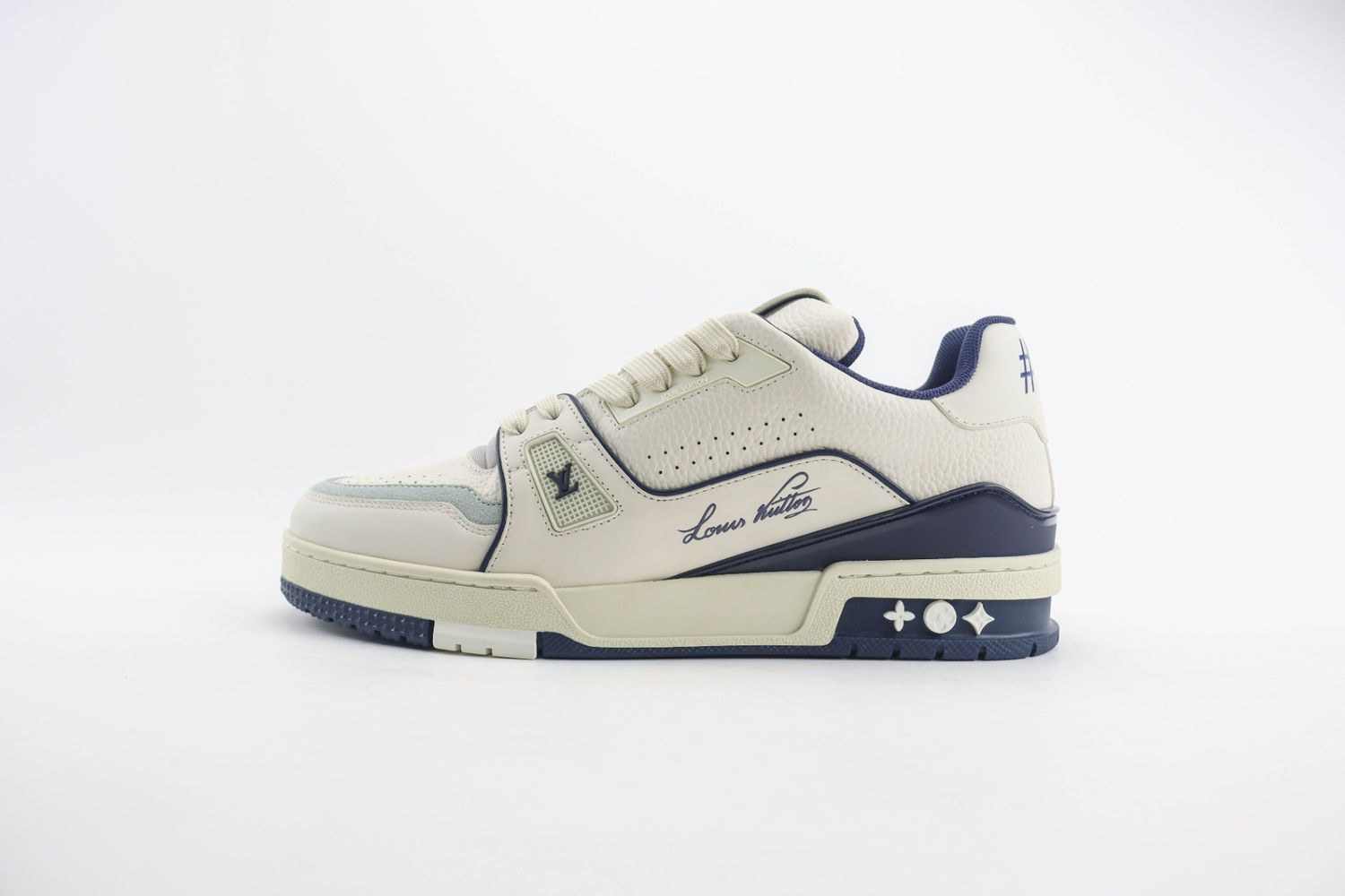 Louis Vuitton Trainer #54 Signature White Marine