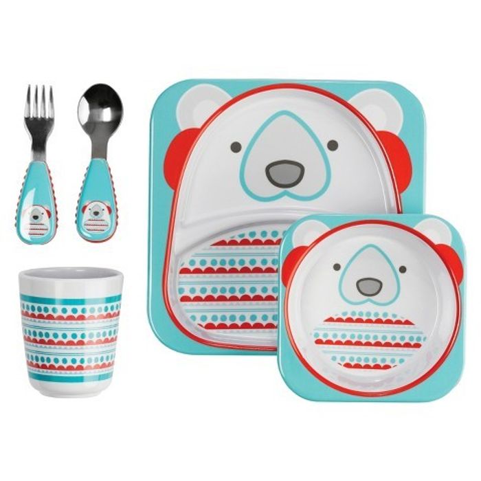 Skip hop Winter Zoo Mealtime Gift Set (polar bear) 