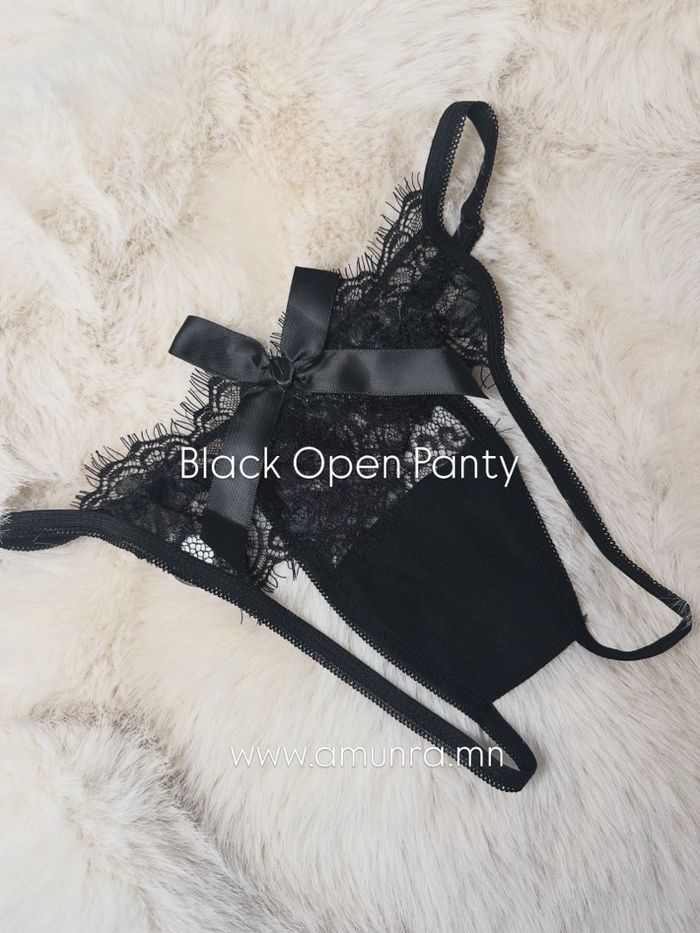 Black Open Panty