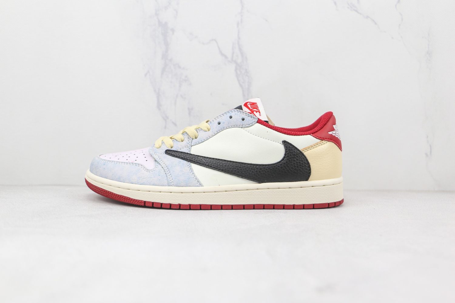 Nike Air Jordan 1 Low OG SP White Red Fog Blue x Travis Scott