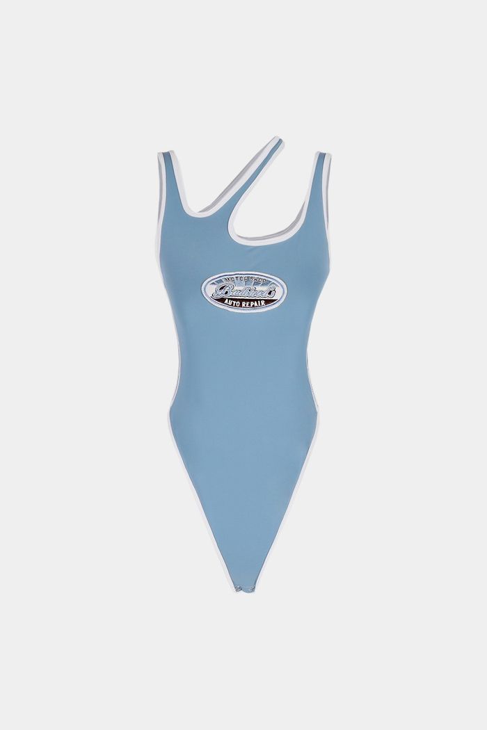 Auto Repair Multi String Bodysuit - Dusty Blue