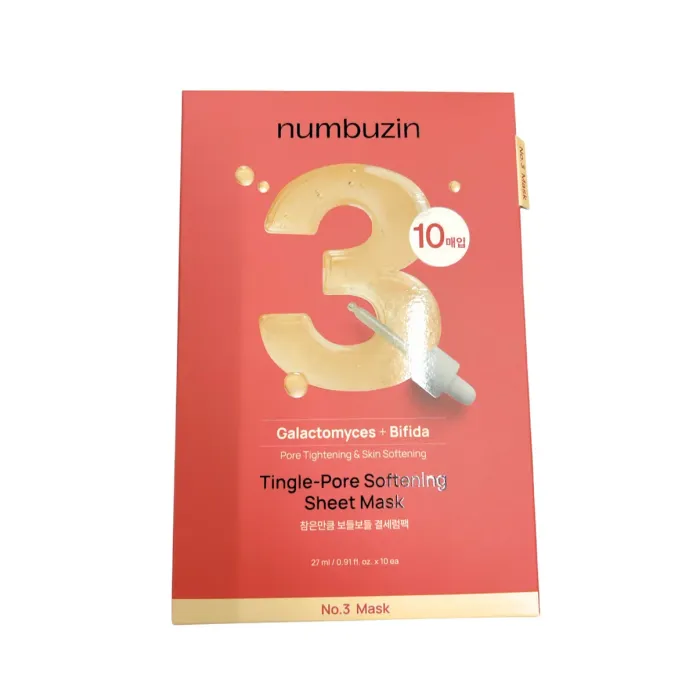 Numbuzin No.3 Galactomyces+Tingle-Pore Softening Mask