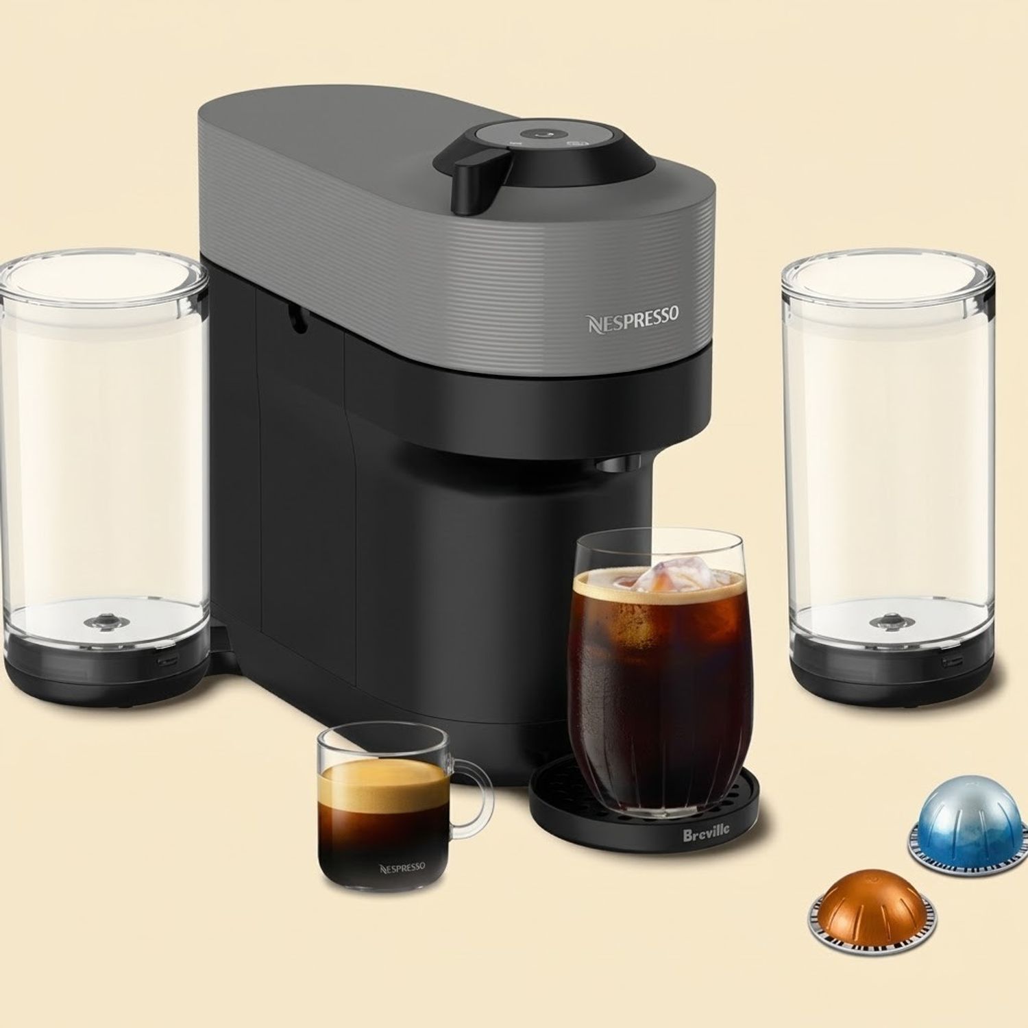 Nespresso Virtuo Pop + Хар саарал