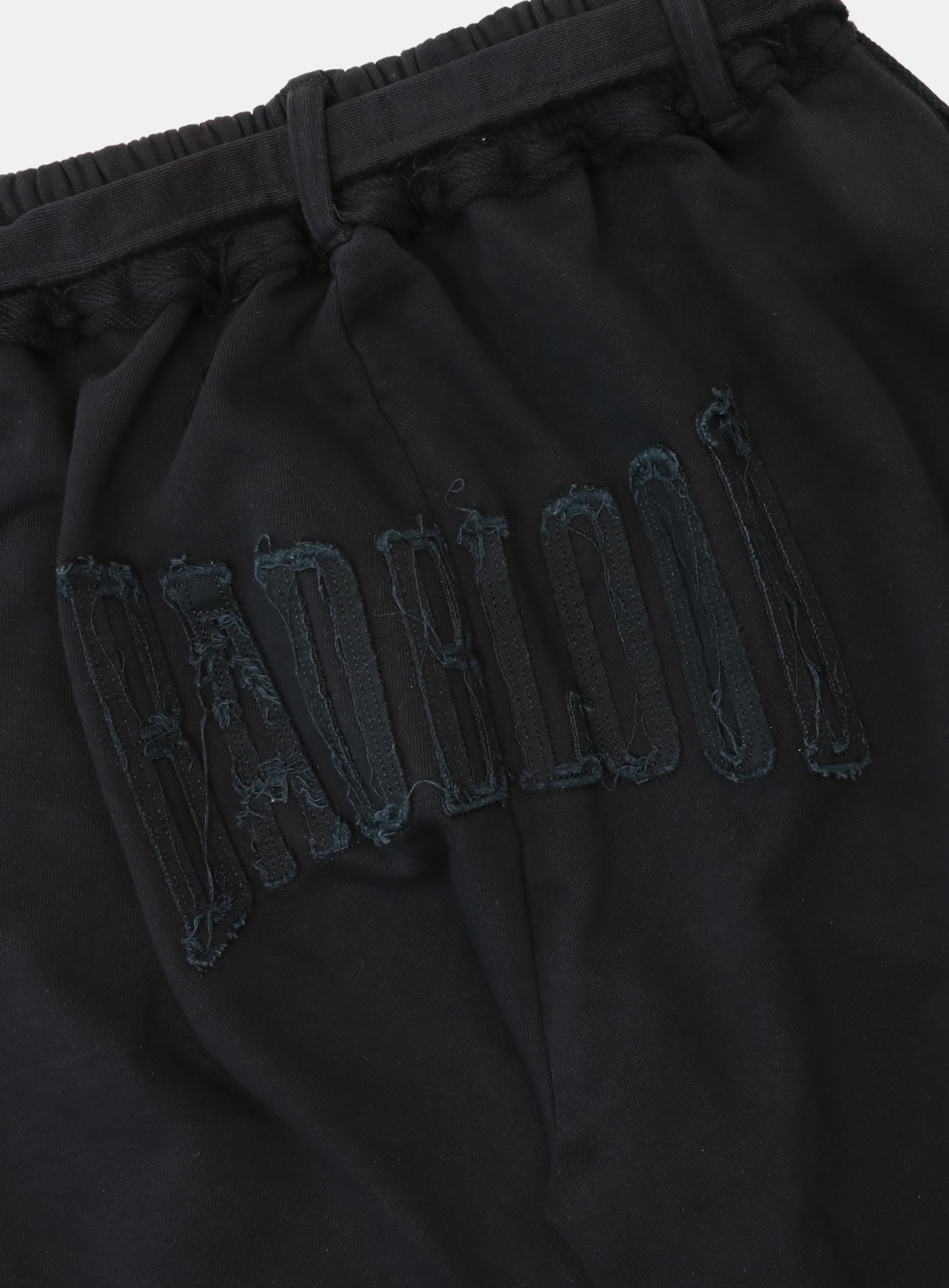 ◆BADBLOOD◆ Raw Edge Convex Jogger Black Low Edge Convex Jogger - Black