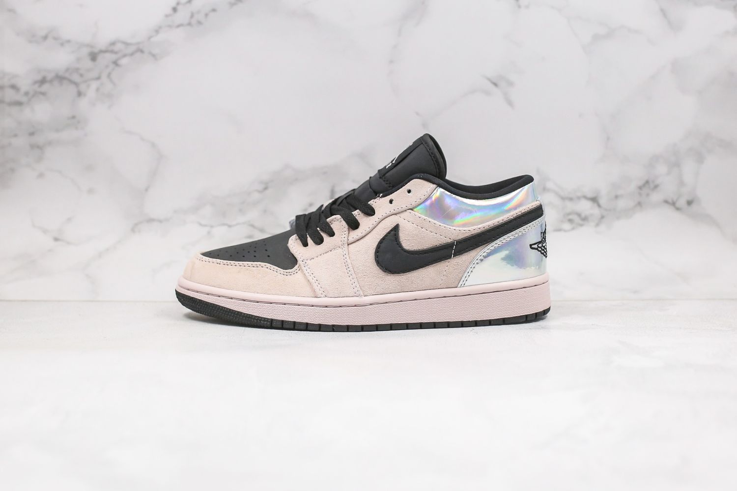 Air Jordan 1 Low Fossil Pink Black