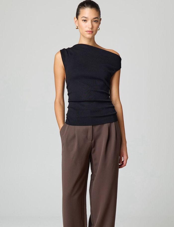 Off shoulder knit top