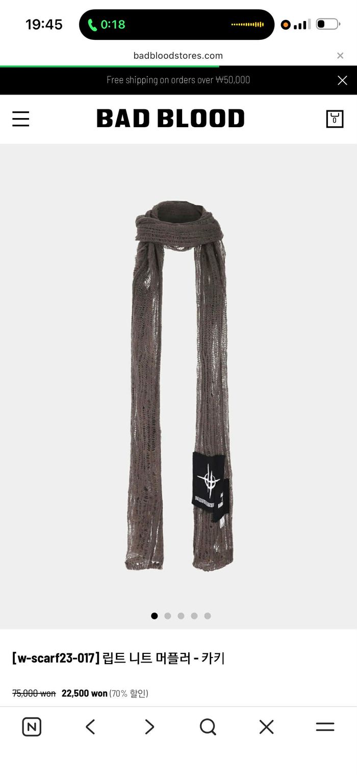 badblood w scarf black