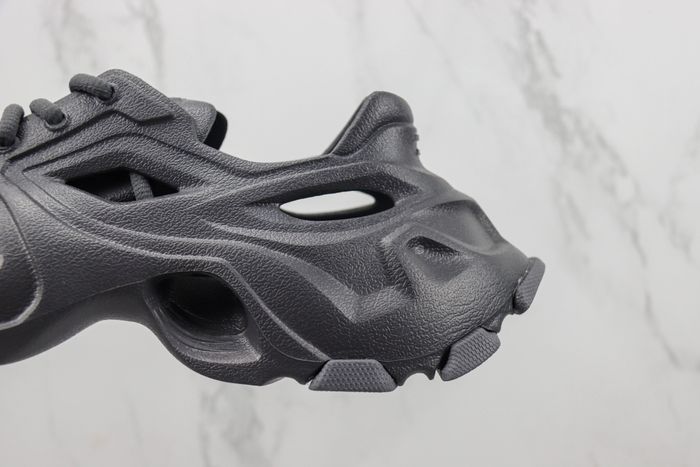 BALENCIAGA HD LACE UP Rubber Sandals Black 