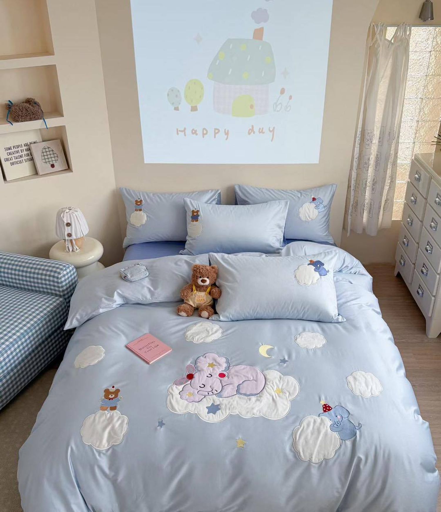 Зөөлөн сатин цэвэр даавуун материалтай 4 хос