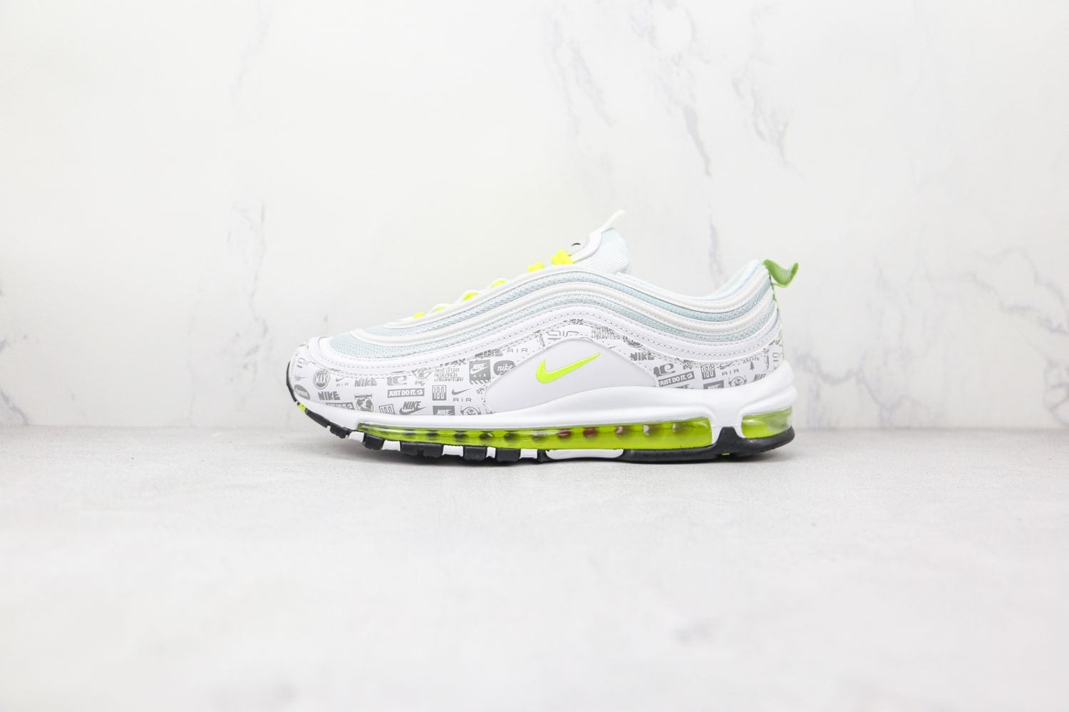 Nike Air Max 97 Volt Reflective Logo White Black Pure Platinum