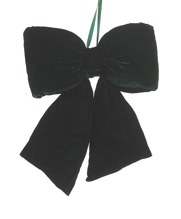 Velvet green bow