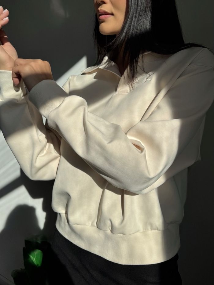 Creamy beige polo shirt