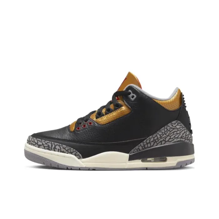 Jordan 3 Retro Black Cement Gold 