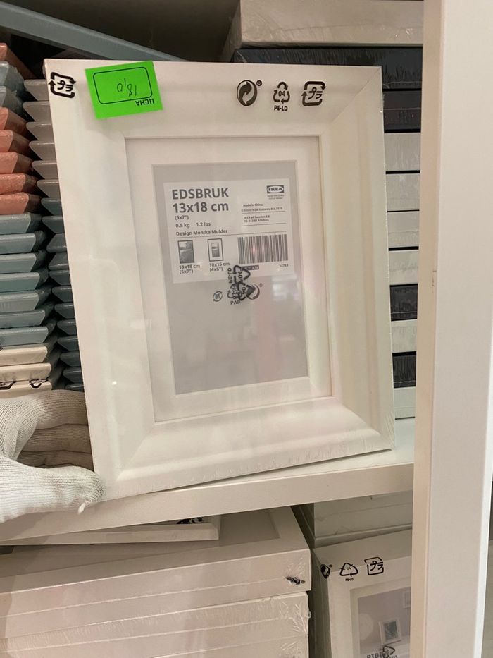 Edsbruk цагаан 13x18см