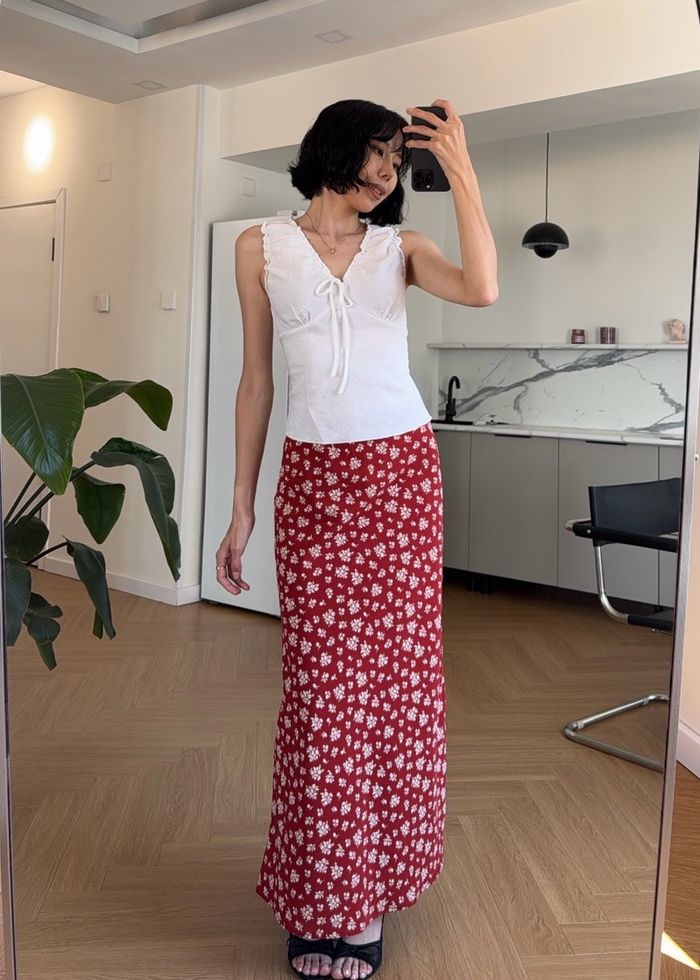 Retro Summer Maxi Skirt