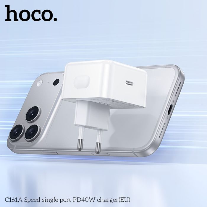Hoco C161A 40 Ваттын Хурдан Цэнэглэгч Толгой (Евро)