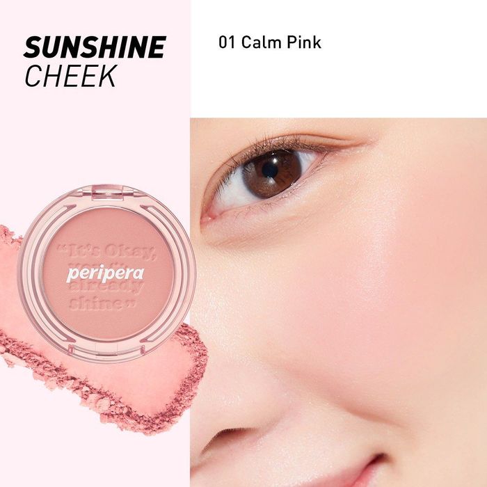 Peripera Pure Blushed Sunshine Cheek 01 Calm Pink - Хацар Өнгөлөгч 4.2g