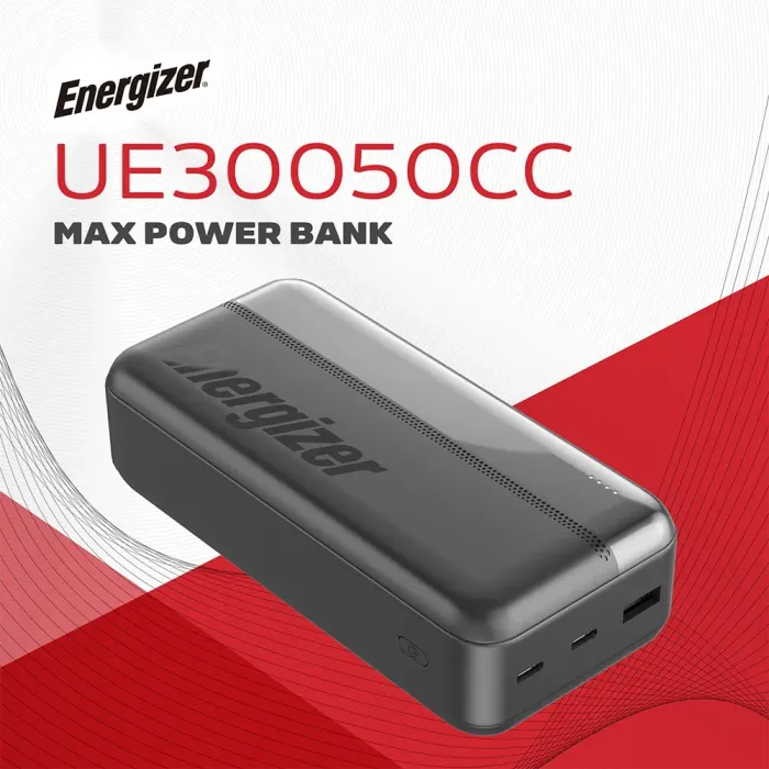 Energizer 30,000mAh, 15W Output and Multi-Port Charging Power Bank