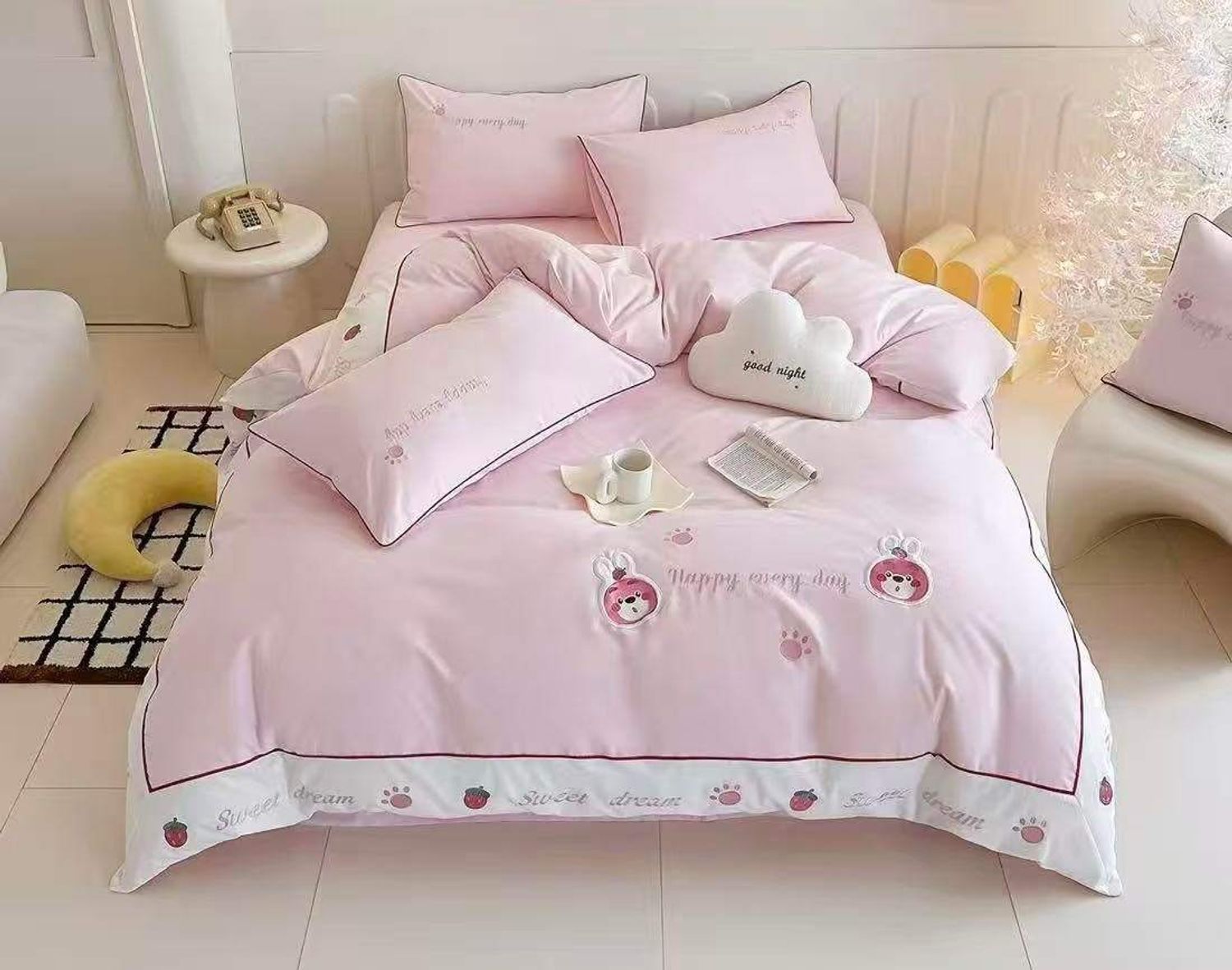 Цэвэр даавуун материалтай 1 хүний ор хөнжлийн хос