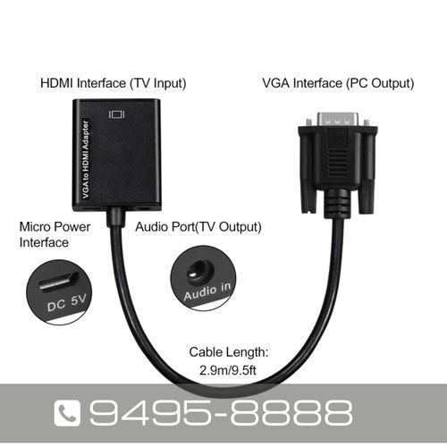 VGA TO HDMI Adapter with audio 