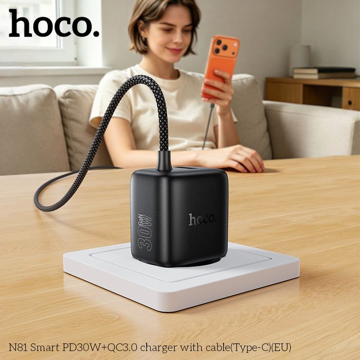 Hoco N81 Түргэн Цэнэглэгч (Type-C)(Евро)