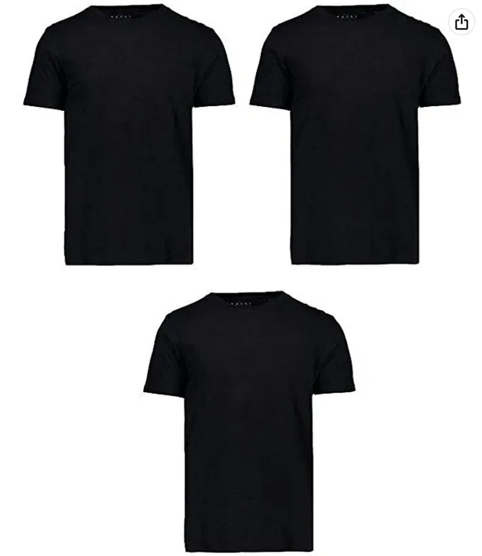 32 Degrees Men's Cool Short Sleeve Crew Neck Quick-Dry 3 Pack, Size S, Black