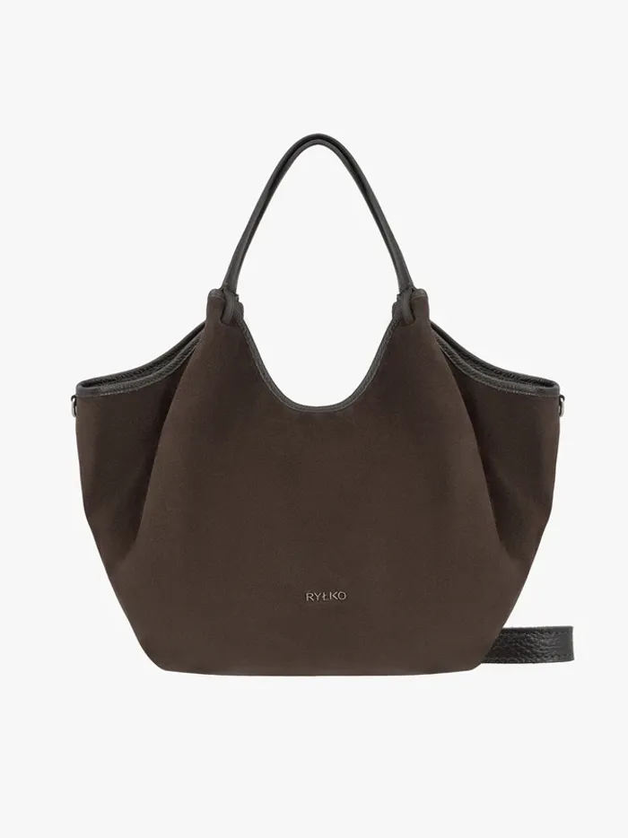 Brown spacious shopper bag