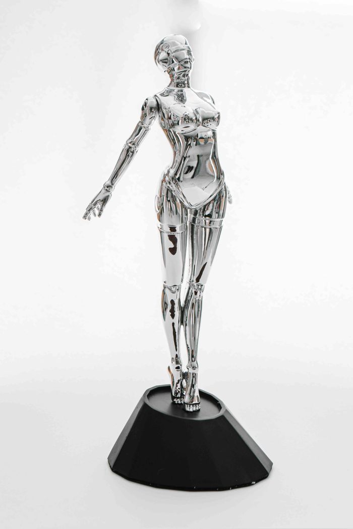 Female Metallic Abstract Figurine