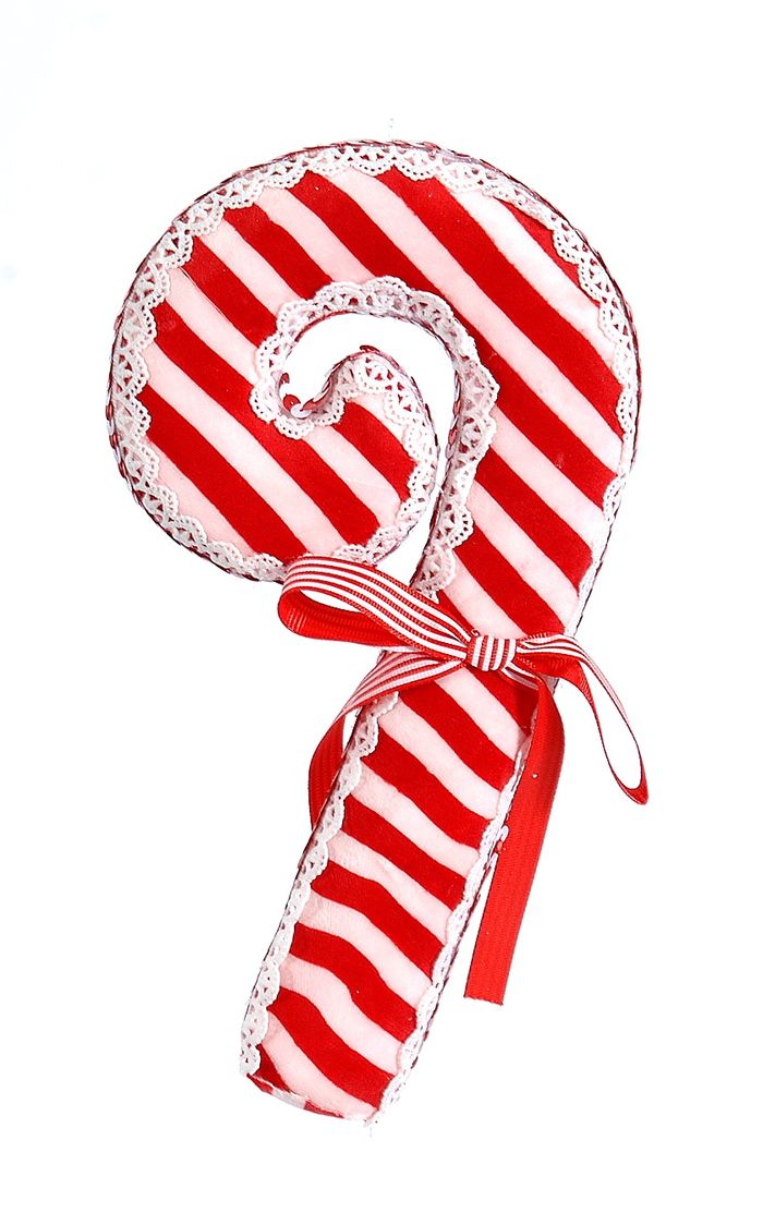 White candy cane hanging ornament