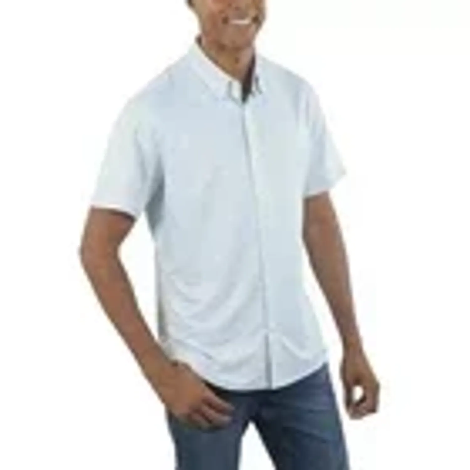 Jachs New York Men's Short Sleeved Shirt, White, Size L