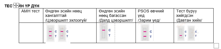 AMH /ТҮРГЭВЧИЛСЭН ТЕСТИЙН ЗААВАР/