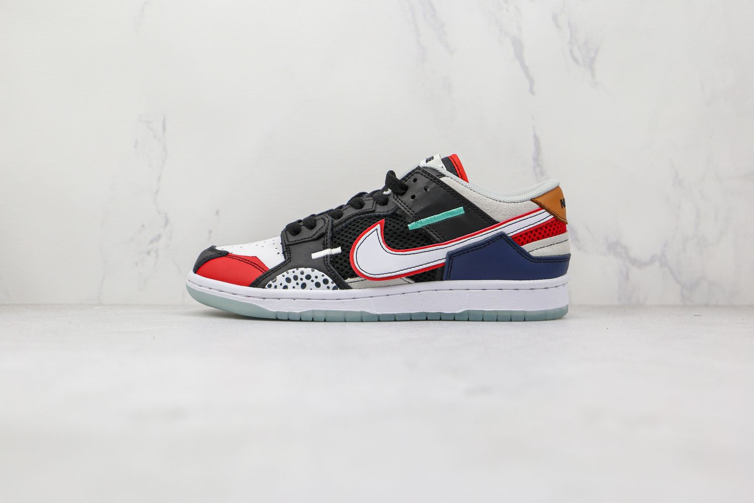 NIKE DUNK LOW BLACK BLUE RED WHITE