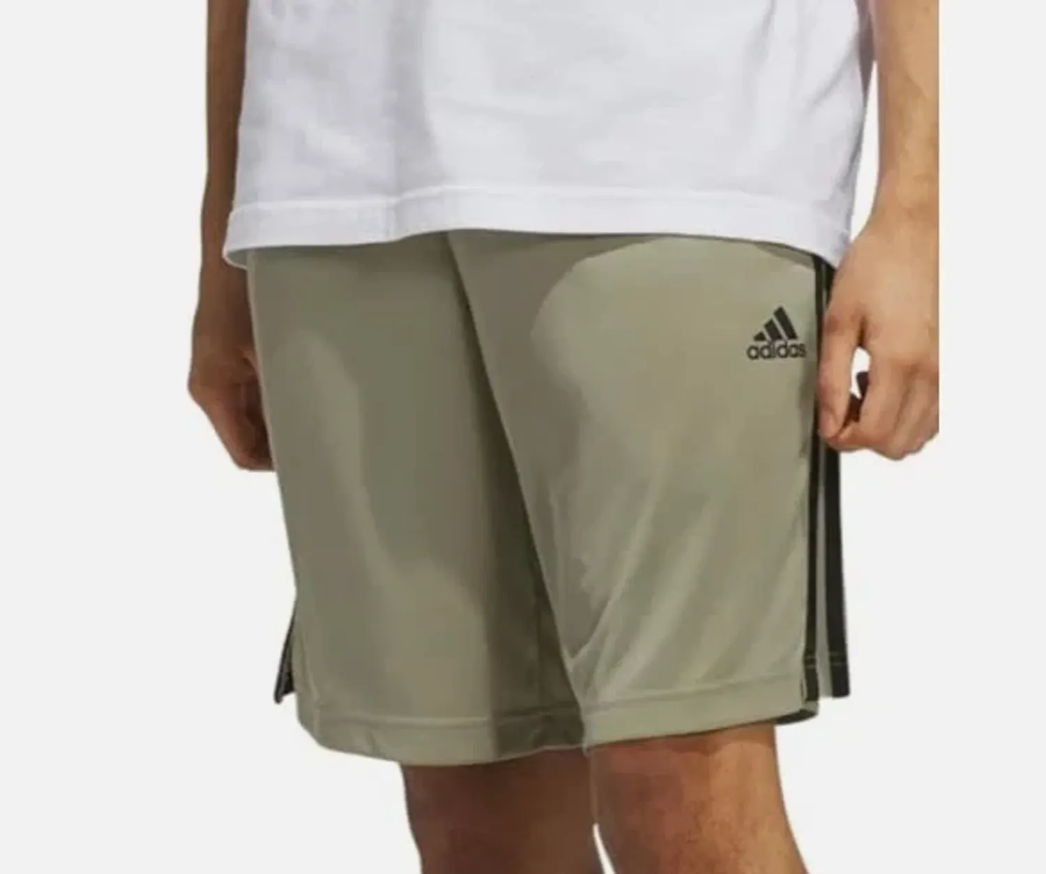 Adidas Men's 3 Stripe Moisture Wicking Breathable Active Short, Black, Size L