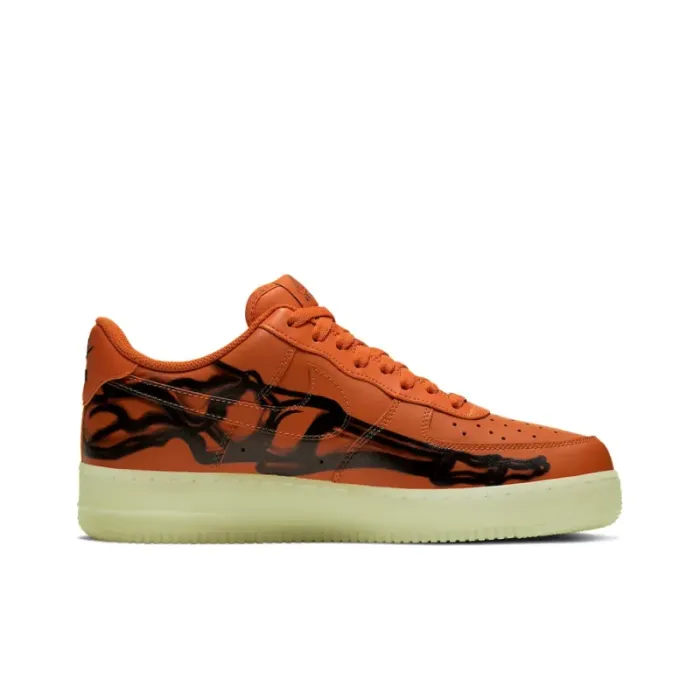 Nike Air Force 1 Low Orange Skeleton Halloween
