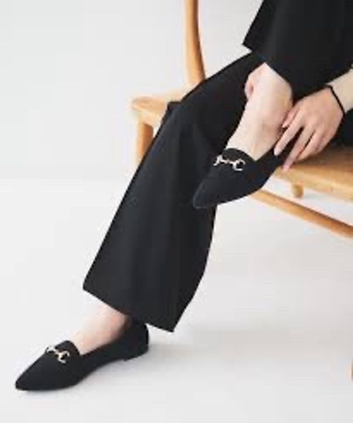 United arrow knit shoe black