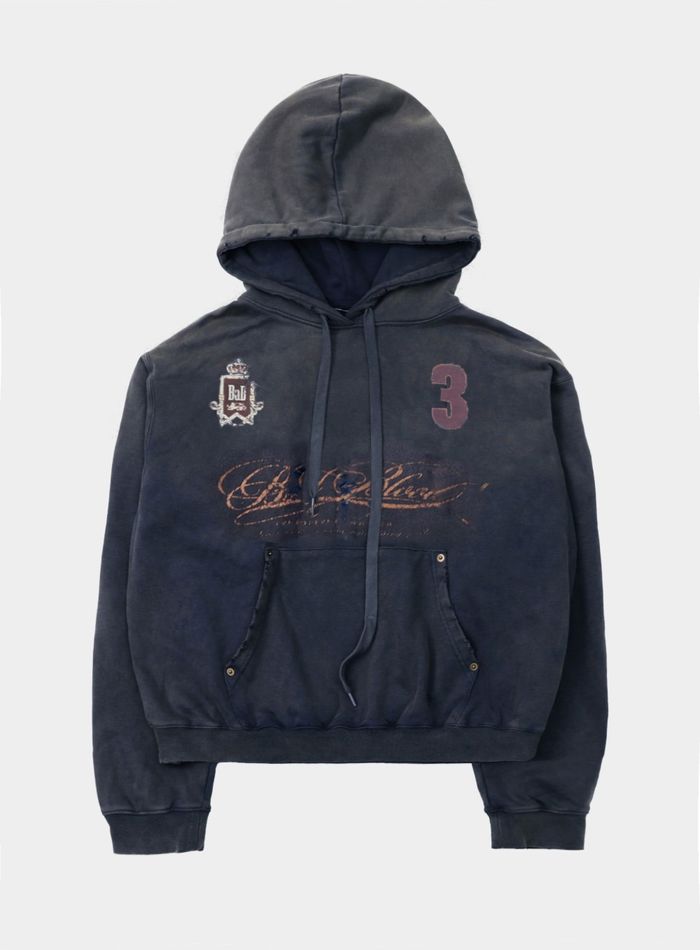Royal Classic Distressed Hoodie - Navy