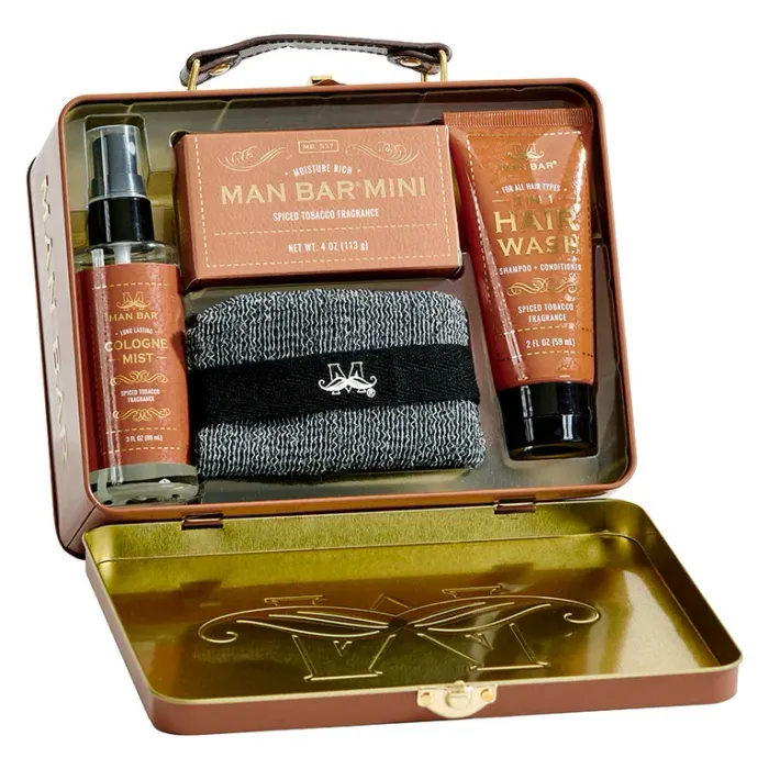 Man bar Travel gift set - Spiced Tobacco