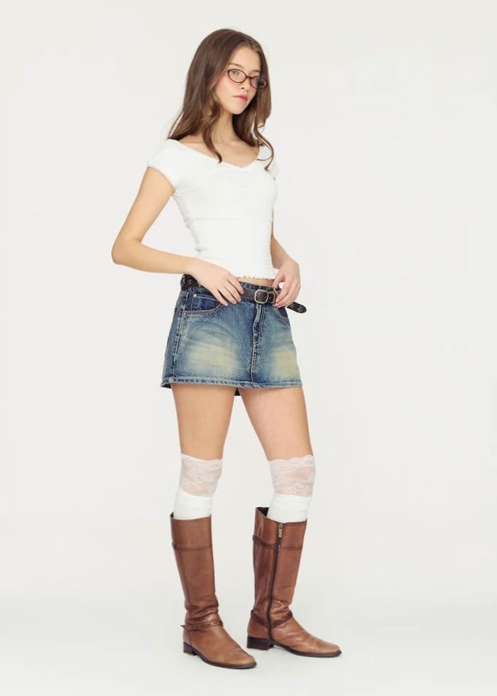 PEEKABOO SMOKE TEE - WHITE