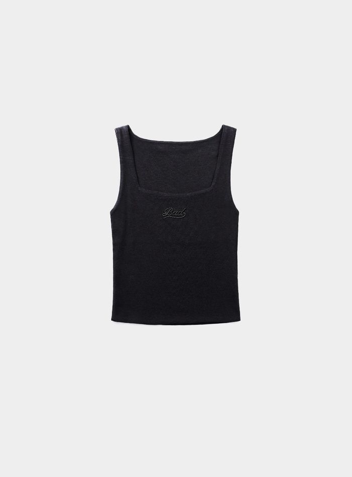 Beyond Soft Square Neck Tank - Black