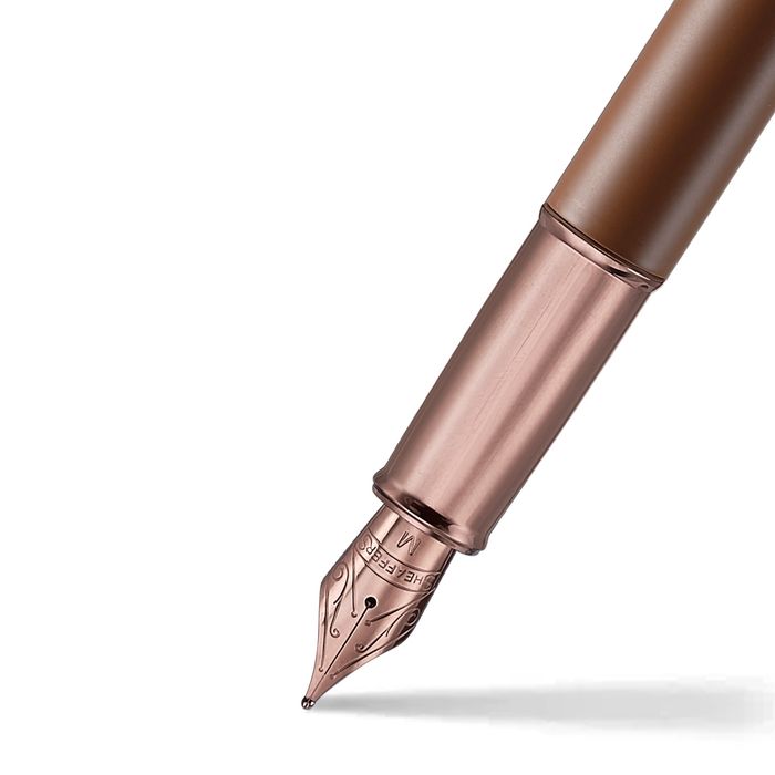 Sheaffer® 100 9374 Coffee Edition Matt Brown Fountain Pen with Regal Brown PVD Trims-M 