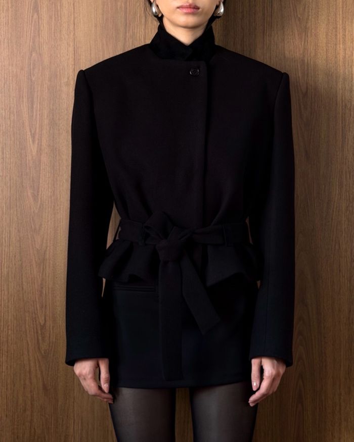 BELTED CROPPED JACKET