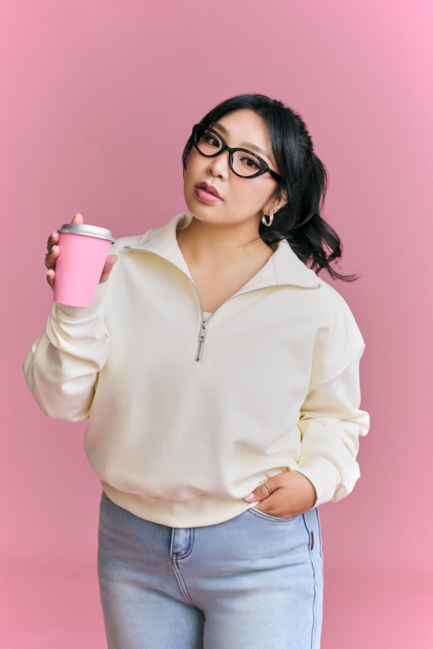 Half zip sweatshirt 