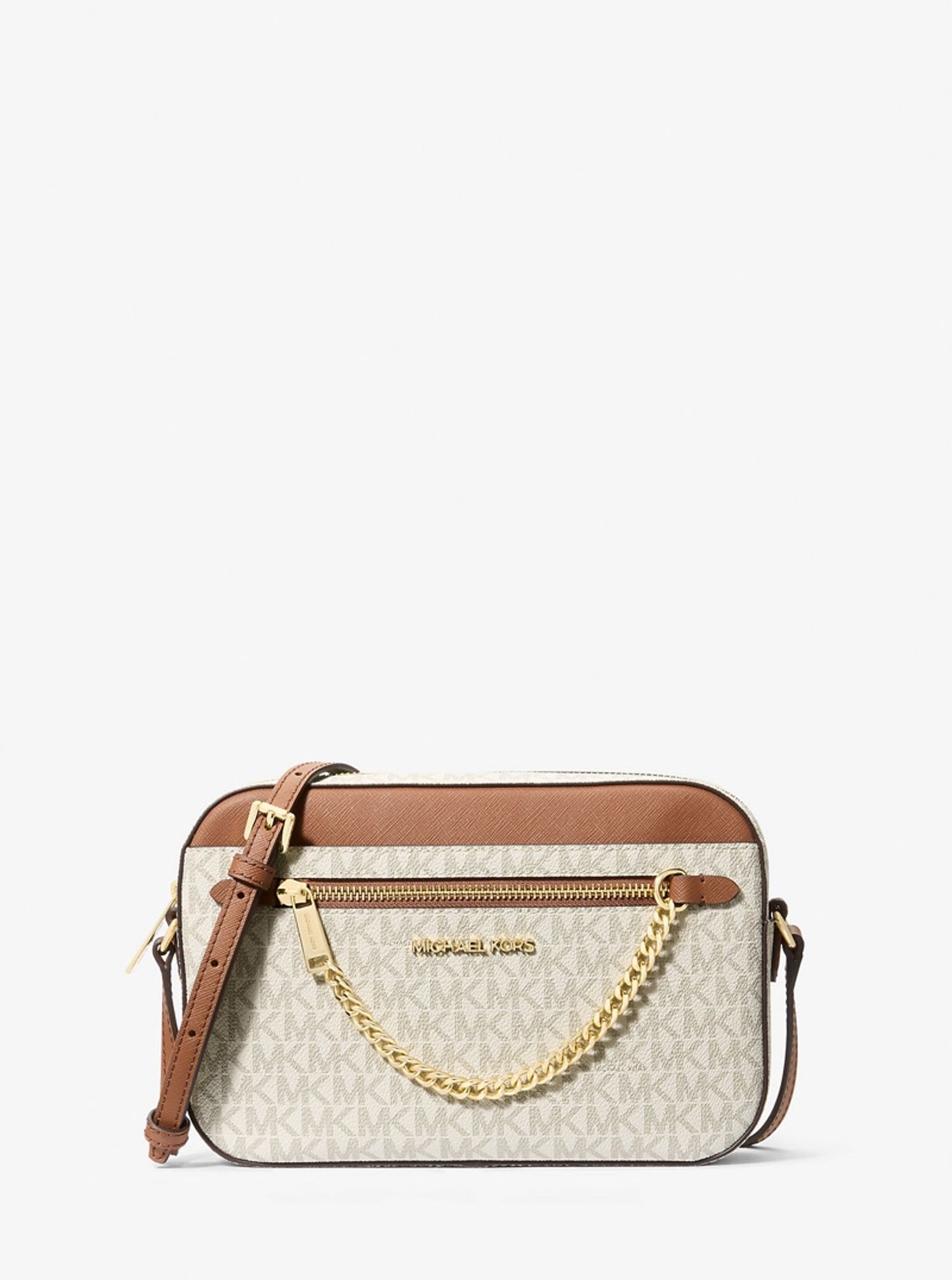 MK signature crossbody vanilla