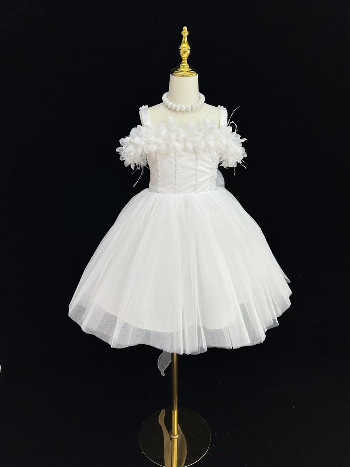 Гоёмсог мөртэй цагаан даашинз