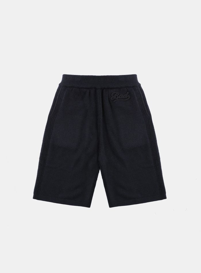 Heavy Wool Bermuda Pants - Black