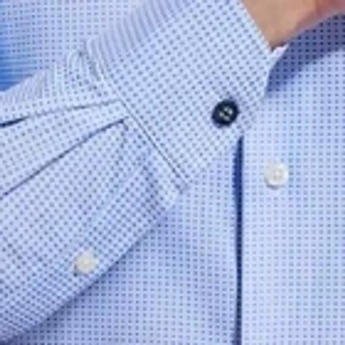 Duchamp Men's Slim Fit Cotton Stretch Shirt, Blue, XXLarge