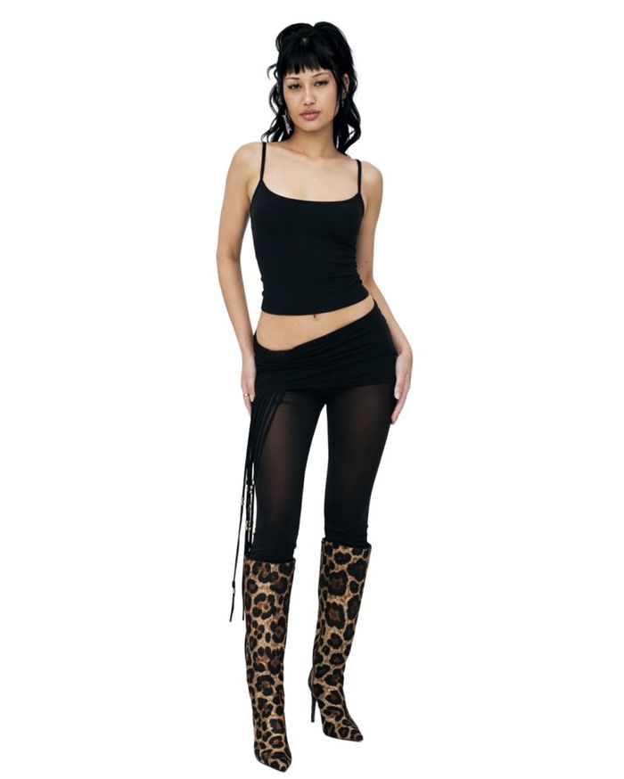 Knee high leopard boots 