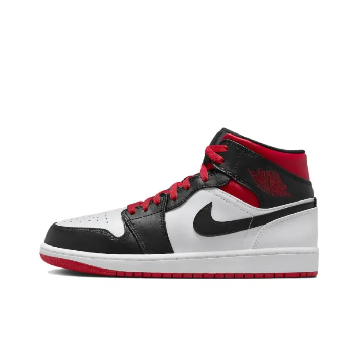 Jordan 1 Mid Gym Red Black Toe