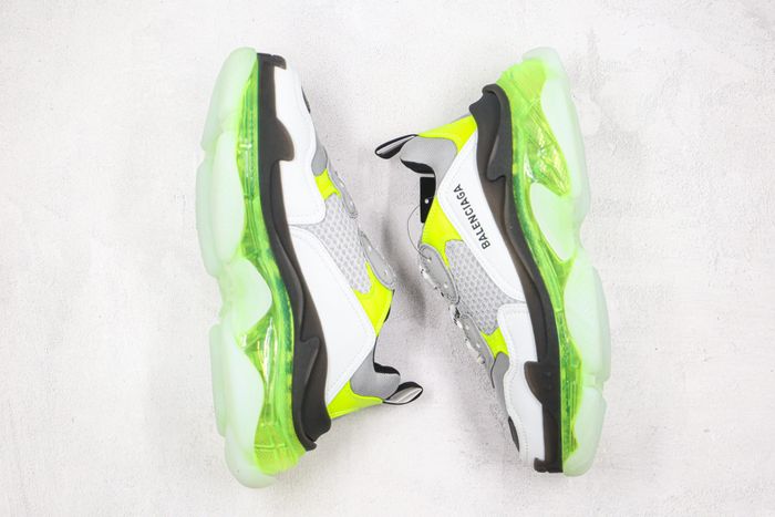 Balenciaga Triple S Clear Sole White Green